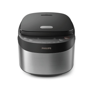 Oale pentru orez Philips 3000-Serie HD309380, 0,85 l, 8 functii, negru-silver