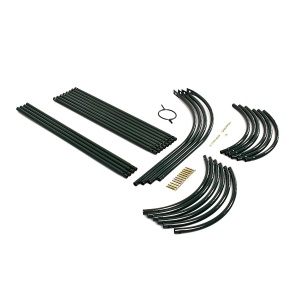 Obelisc pentru gradina Relaxdays, 190 cm, metal verde, suport pentru flori si trandafiri - Img 8