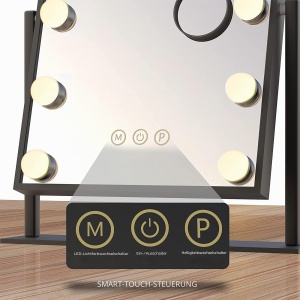 Oglinda de machiaj TUREWELL cu iluminare, 3 moduri de lumina, 12 LED-uri, rotire 360 - Img 5