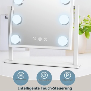 Oglinda de machiaj TUREWELL cu lumini LED, 3 moduri de culoare, 360 rotatie - Img 4