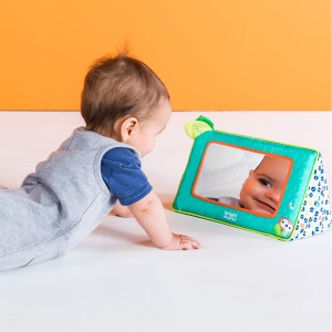 Oglinda pentru bebelusi Bright Starts, cadru colorat, cu efect 3D, pliabila - Img 2