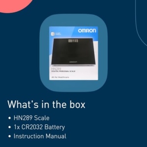 OMRON HN289 Cantar digital de baie cu afisaj LCD mare si picioare antiderapante, Cantar de corp extra plat, negru - Img 3