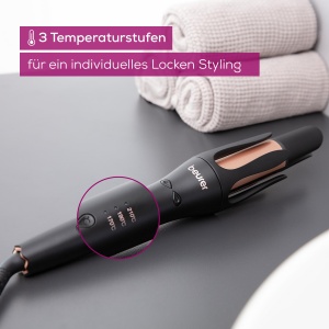 Ondulator automat Beurer HT 75, coafare sigura datorita camerei de ondulare deschise, 3 niveluri de temperatura, 2 directii de ondulare actionabile, cu ceramica si turmalina pentru o stralucire speciala - Img 5