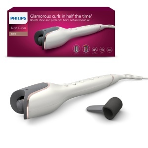 Ondulator automat Philips Seria 8000 BHB87800 Tehnologie MoistureProtect Alb 27 optiuni de styling