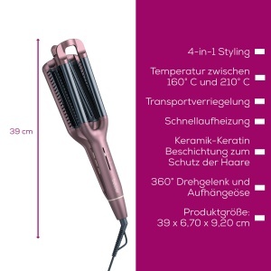 Ondulator Beurer HT 65, 4 stiluri de ondulare, temperatura 160-210C, protectie keratin - Img 7