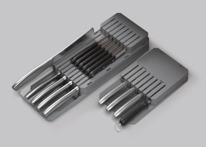 Organizator ajustabil pentru cutite METALTEX 363225000 din PP cu picioare antiderapante - Img 4