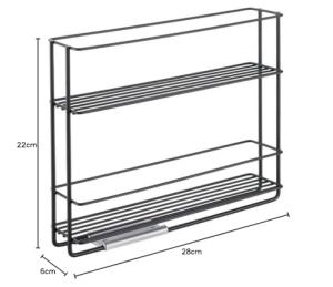 Organizator condimente Metaltex In Out Lava negru 6x28x22 cm strat TouchTherm - Img 6