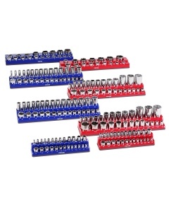 Organizator magnetic VEVOR QJ7333-8pc 8 piese compatibil cu 199 chei tubulare SAE si metrice