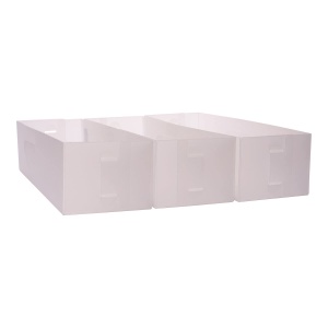 Organizator sertare Jocca 4686 3 unitati plastic transparent compact