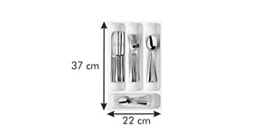 Organizator tacamuri Tescoma FlexiSPACE 370 x 222 mm, plastic robust, cu picioare antiderapante - Img 2