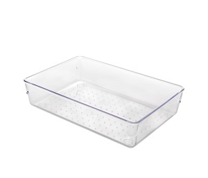 Organizer sertar Metaltex, transparent, 15.5 x 23 x 5.5 cm
