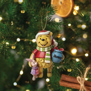 Ornament de Craciun Winnie Pooh si Ferkel Disney Traditions, Jim Shore, handpainted - Img 2
