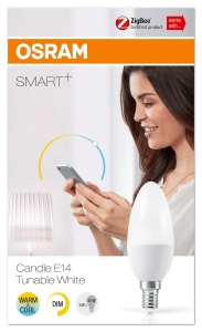 OSRAM Smart+ LED, lampa ZigBee cu baza E14, alb cald pana la lumina zilei (2700K - 6500K), reglabila, compatibila direct cu Echo Plus si Echo Show (a 2-a generatie), compatibila cu Philips Hue Bridge - Img 3