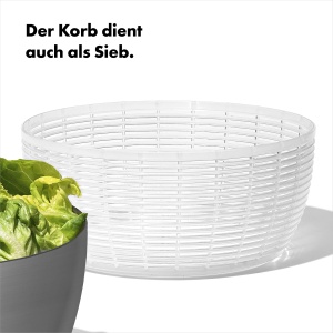 OXO Steel Salatschleuder din inox Capac transparent Mecanism pompare - Img 6