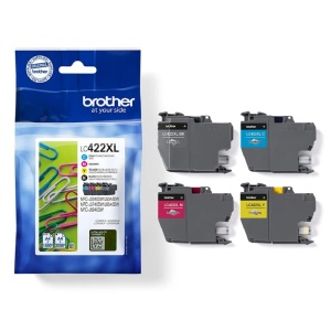 Pachet Tintenpatron pentru Brother LC-422XLVAL, 4 culori, 3000 pagini negru, 1500 pagini color