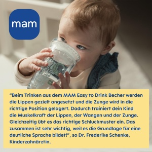 Pahar de invatare MAM Easy to Drink 290 ml, set 2 bucati, culoare ZebraLeo - Img 7