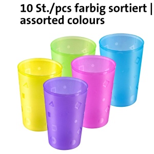 Pahare de baut Westmark 10 buc, capacitate 0,3 l, colorate, din plastic - Img 7