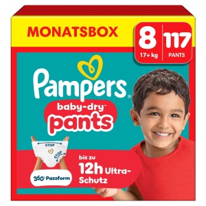 Pampers Pantaloni Baby-Dry, Marimea 8, 117 Piese, 17kg, 360 Fit