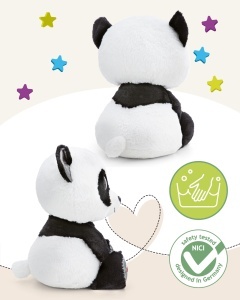 Panda Plush Toy NICI Glubschis Peppino 45cm - Alb, Moale, Ideal pentru Cadouri - Img 3