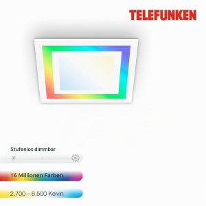Panou LED TELEFUNKEN, 18W, 1600lm, Dimabil, RGB, 295x295x55mm - Img 3