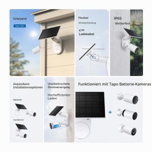 Panou Solar Tapo A201, Compatibil cu Tapo-Bateriekameras, IP65, 2.5W - Img 4