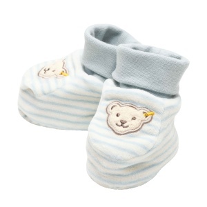Pantofi pentru bebelusi Steiff GOTS EU, marimea 1, albastru ceresc, din bumbac organic