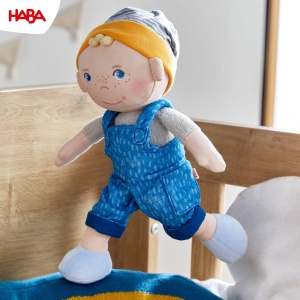 Papusa de plus HABA Lasse 25 cm, pentru bebelusi si copii mici, sigura si usor de curatat - Img 3