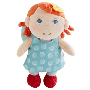 Papusa din material textil HABA EMI, 15 cm, pentru bebelusi si copii, lavabila