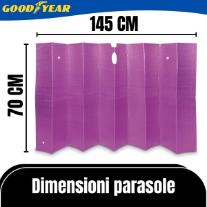 Parasolar Auto Goodyear 70 x 145 cm, Dobleface, Fuchsia, UV-Protectie - Img 3
