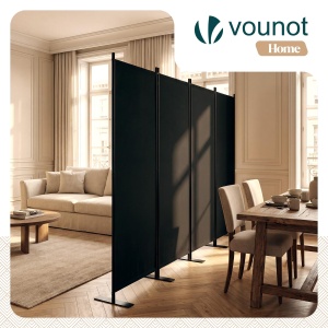 Paravent VOUNOT 4 Panouri Freestanding 228 x 164 cm Anthrazit - Img 2