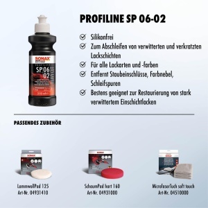 Pasta de slefuire SONAX PROFILINE SP 06-02, 250 ml, silicon-free, pentru toate tipurile de lacuri - Img 4