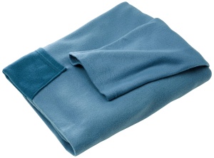 Patura cu maneci InnovaGoods Faboulazy, poliester, albastru-bej, dimensiuni 130x170 cm