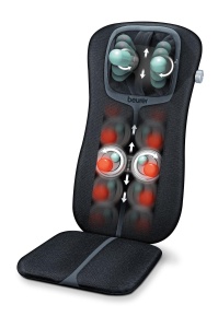 Patura de Masaj Beurer MG 254, Shiatsu, NegruGri, 4 Capete de Masaj - Img 3