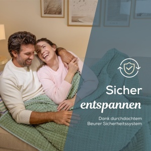 Patura electrica Beurer HD 72 Waffle Sage Green, 3 trepte temperatura, 180x130 cm - Img 6
