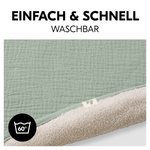 Patura pentru schimbat bebelusi Hauck Changing Mat Liner 2-in-1, Culoare Sage - Img 5