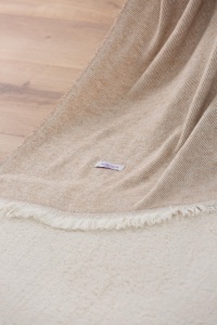 Patura Todocama Extra Soft din Bumbac Recycled 120x180 cm Sand Beige - Img 3
