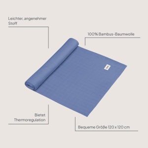 Paturica pentru bebelusi Lionelo Bamboo Swaddle 120x120 cm, antibacteriana, din bambus - Img 8