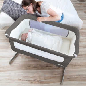 Patut Bebe 2-in-1 Bebeconfort Calidoo, Beistellbett si Stubenwagen, 0-6 luni, 5 inaltimi, Grey Mist - Img 9