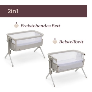 Patut co-sleeping Chicco Next2Me Armonia alb 11 niveluri de inaltime 4 roti - Img 2