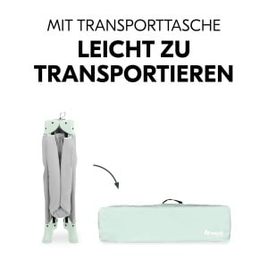 Patut de calatorie hauck Dream N Play Plus, 120x60 cm, Dusty Mint - Img 5