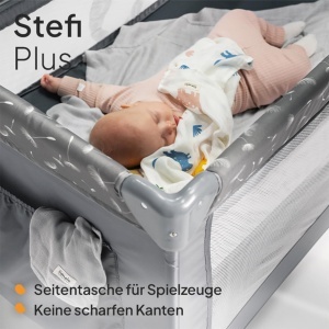 Patut de calatorie Lionelo Stefi Plus pentru copii, capacitate 15 kg, cu saltea ajustabila - Img 6