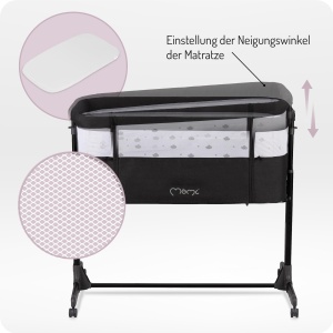 Patut multifunctional Momi REVO, 6 inaltimi ajustabile, cu roti si saltea inclusa - Img 3