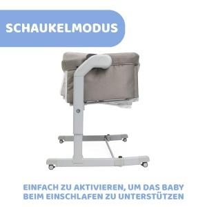 Patut pentru bebelusi Chicco Next2Me Magic Evo, cu functie de balansare, 11 inaltimi, bej - Img 3