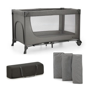 Patut pentru copii Kinderkraft Joy 2 in 1, design modern, gri inchis