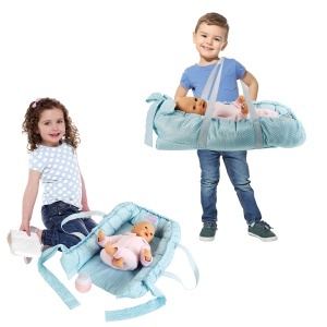 Patut pentru papusi Theo Klein Baby Coralie 3 in 1, 53 cm, albastru - Img 2