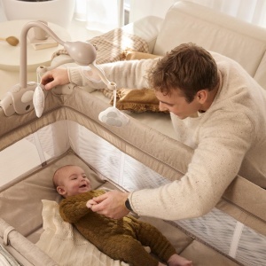 Patut pliabil Kinderkraft LEODY UP, 2-in-1, gri, cu 2 inaltimi - Img 2