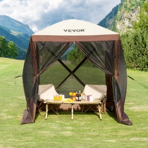 Pavilion Pop-Up VEVOR 6x6 ft Cu Baldachin si Protectie UV Culoare Maro - Img 9