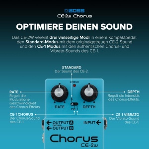 Pedala de efect Chorus BOSS CE-2W Analogica, Made in Japan, Moduri Stereo - Img 3