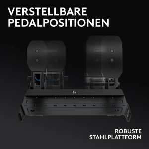 Pedale Logitech G RS Loadcell 75 kg Design Modular Culoare Negru - Img 4