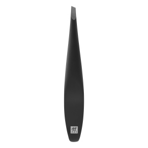Penseta ZWILLING cu varf oblic, neagra, 100 mm, pentru barbati